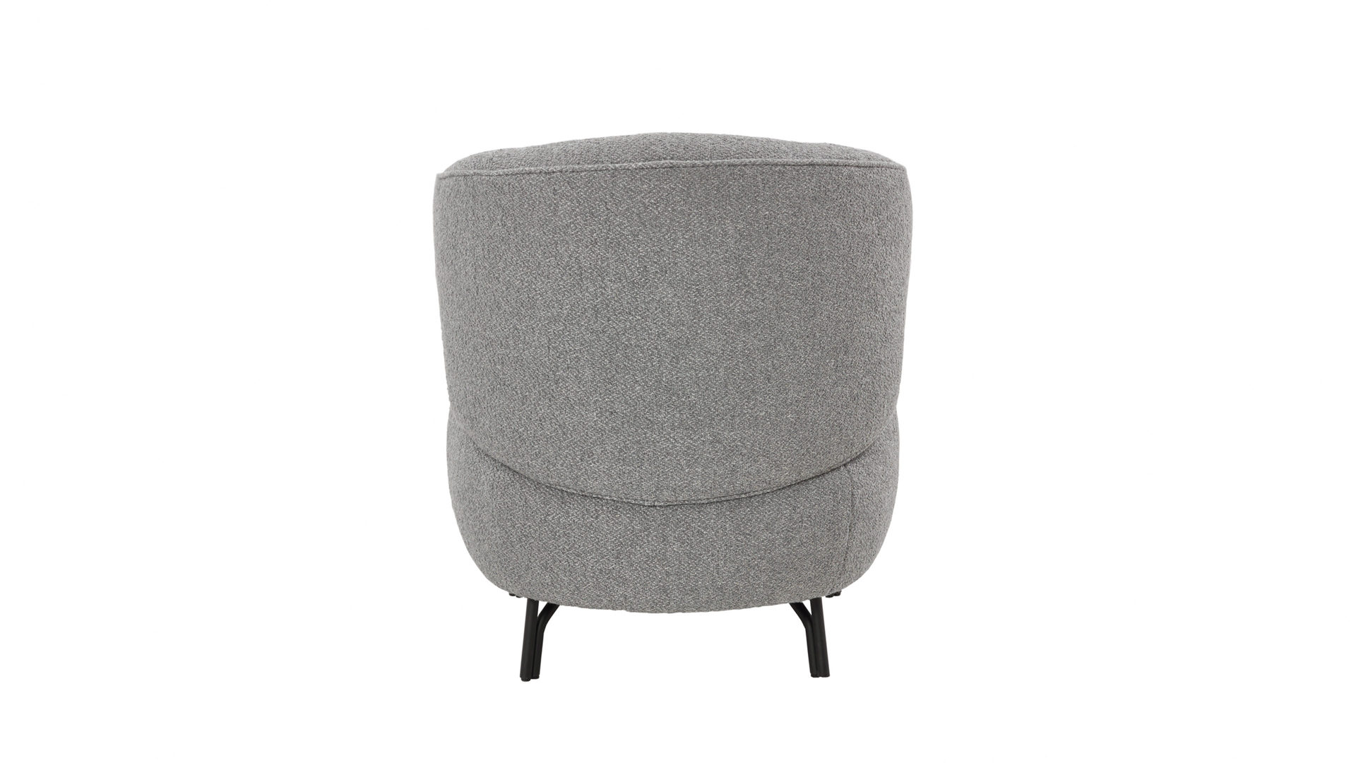 Polstersessel Himolla aus Stoff in Grau himolla Polstersessel 7191 sterlingfarbener Bezug Crumble 24 & Metallfüße