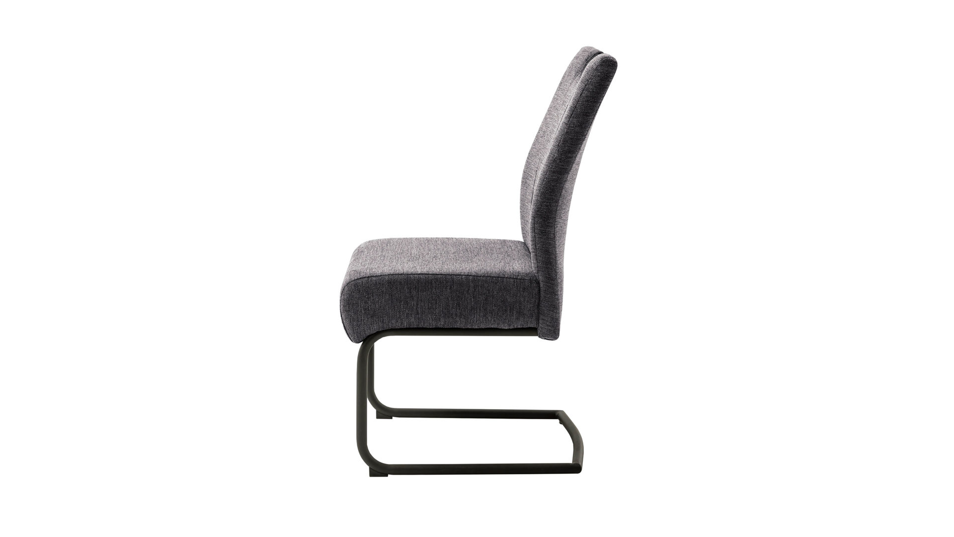 Schwingstuhl Mca furniture aus Stoff in Anthrazit Schwingstuhl Amery anthrazitfarbener Stoffbezug & schwarzes Metallgestell