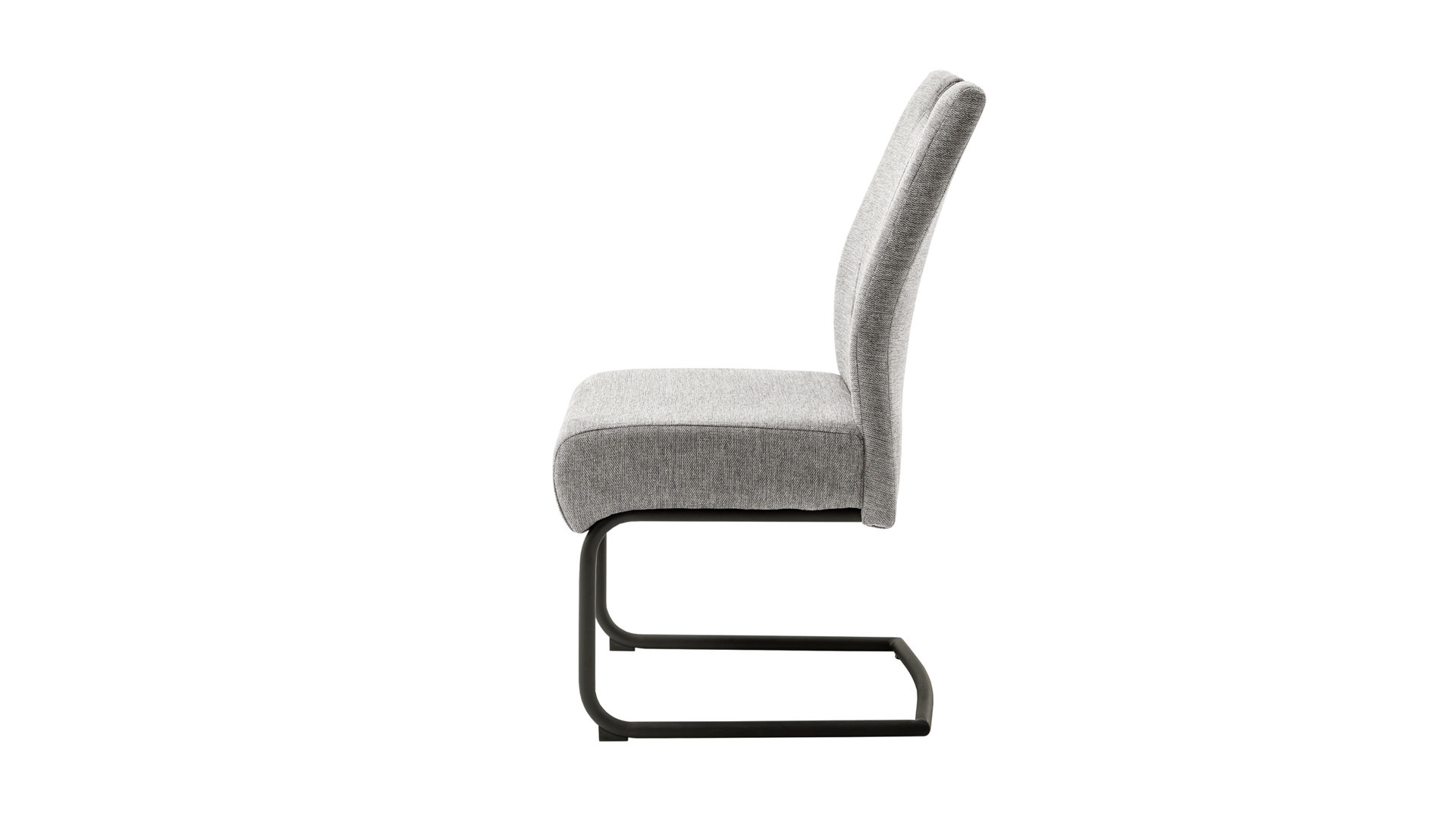 Schwingstuhl Mca furniture aus Stoff in Grau Schwingstuhl Amery grauer Stoffbezug & schwarzes Metall