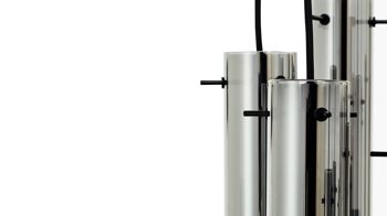 Pendelleuchte Brilliant aus Glas in Schwarz Brilliant Leuchten-Serie Glasini - Hängeleuchte Rauchglas & Metall - Durchmesser ca. 52 cm