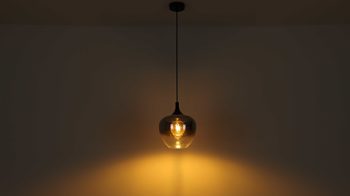 Pendelleuchte Globo lighting aus Glas in Schwarz GLOBO Lampe-Serie Maxy - Hängeleuchte Rauchglas & mattschwarzes Metall - Durchmesser ca. 29 cm