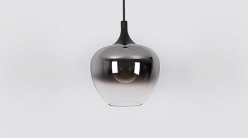 Deckenleuchte Globo lighting aus Glas in Schwarz GLOBO Lampe-Serie Maxy - Deckenleuchte Rauchglas & mattschwarzes Metall - Durchmesser ca. 45 cm
