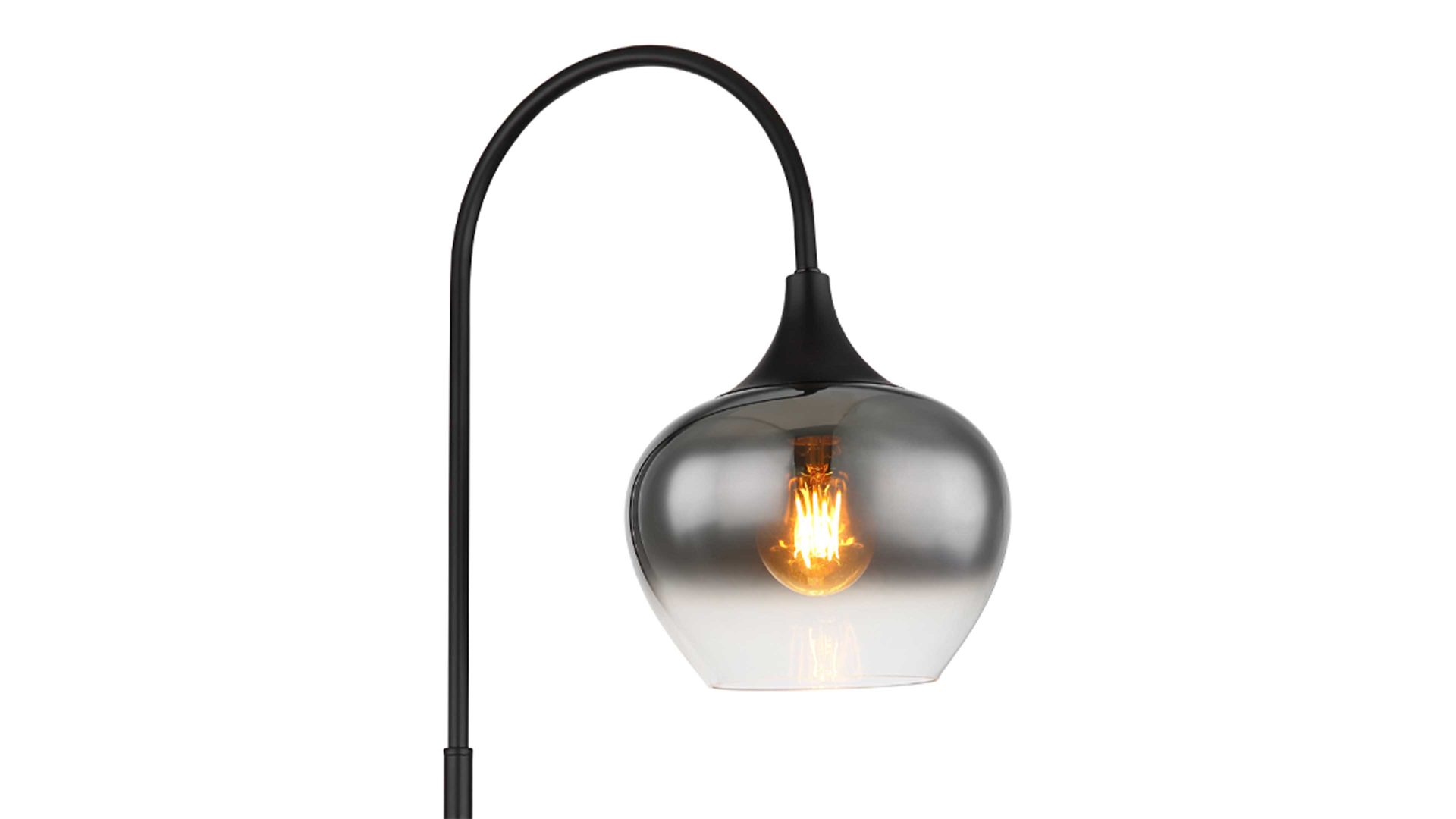 Stehleuchte Globo lighting aus Glas in Schwarz GLOBO Lampe-Serie Maxy - Stehleuchte Rauchglas & mattschwarzes Metall - Höhe ca. 150 cm