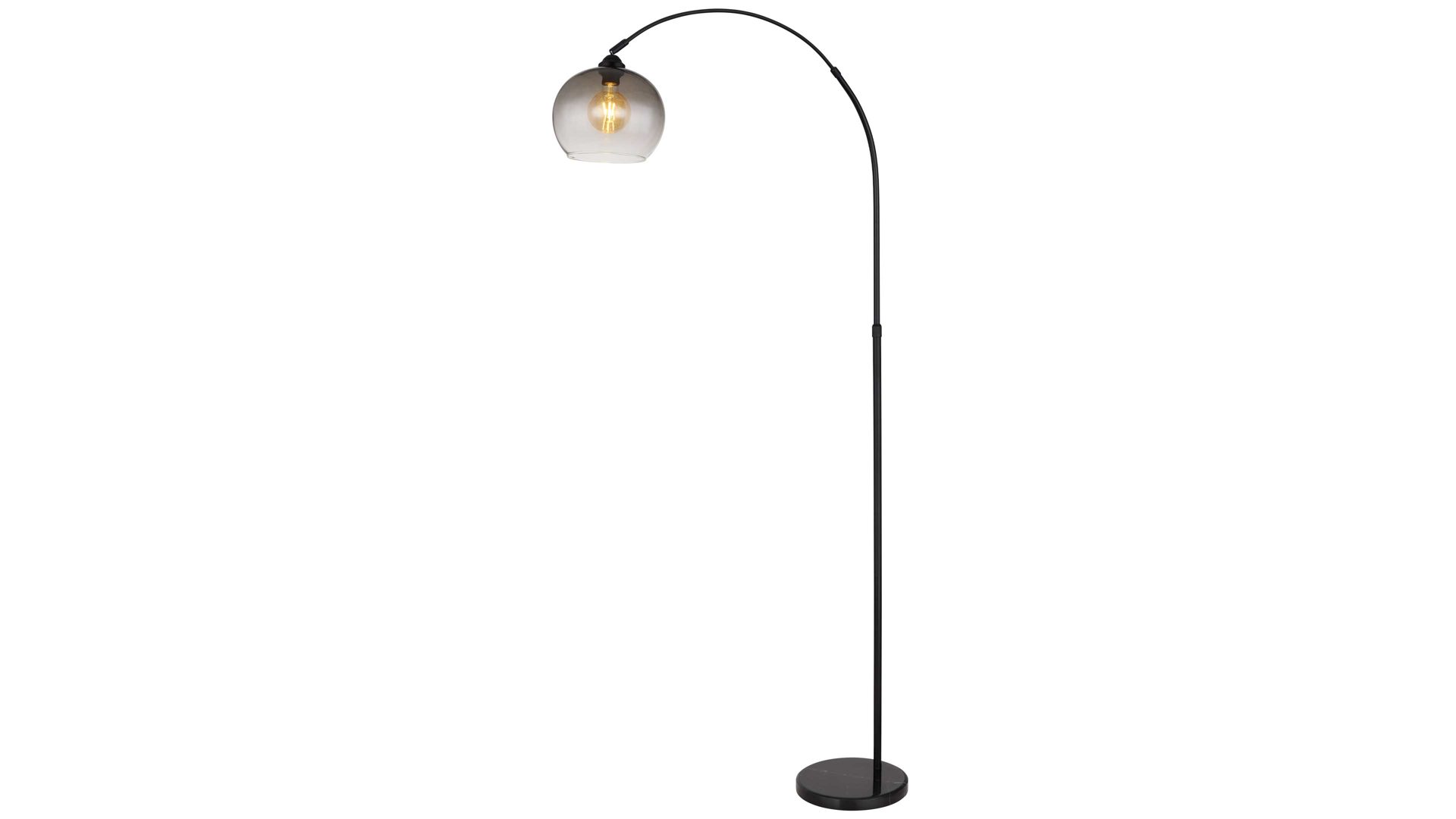 Stehleuchte Globo lighting aus Glas in Schwarz GLOBO Lampe-Serie Newcastle - Stehleuchte Rauchglas & mattschwarzes Metall - Höhe ca. 196 cm