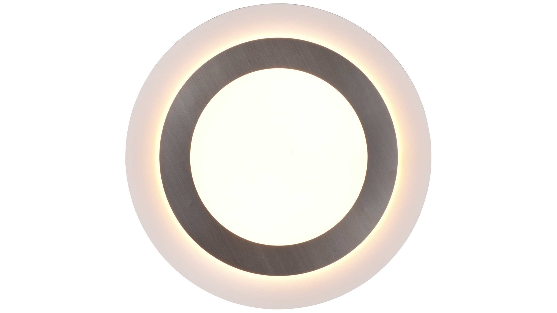 Deckenleuchte Trio lighting for you aus Metall in Nickel Trio Leuchten Serie Morgan Nickel & Weiß - Durchmesser ca. 45 cm