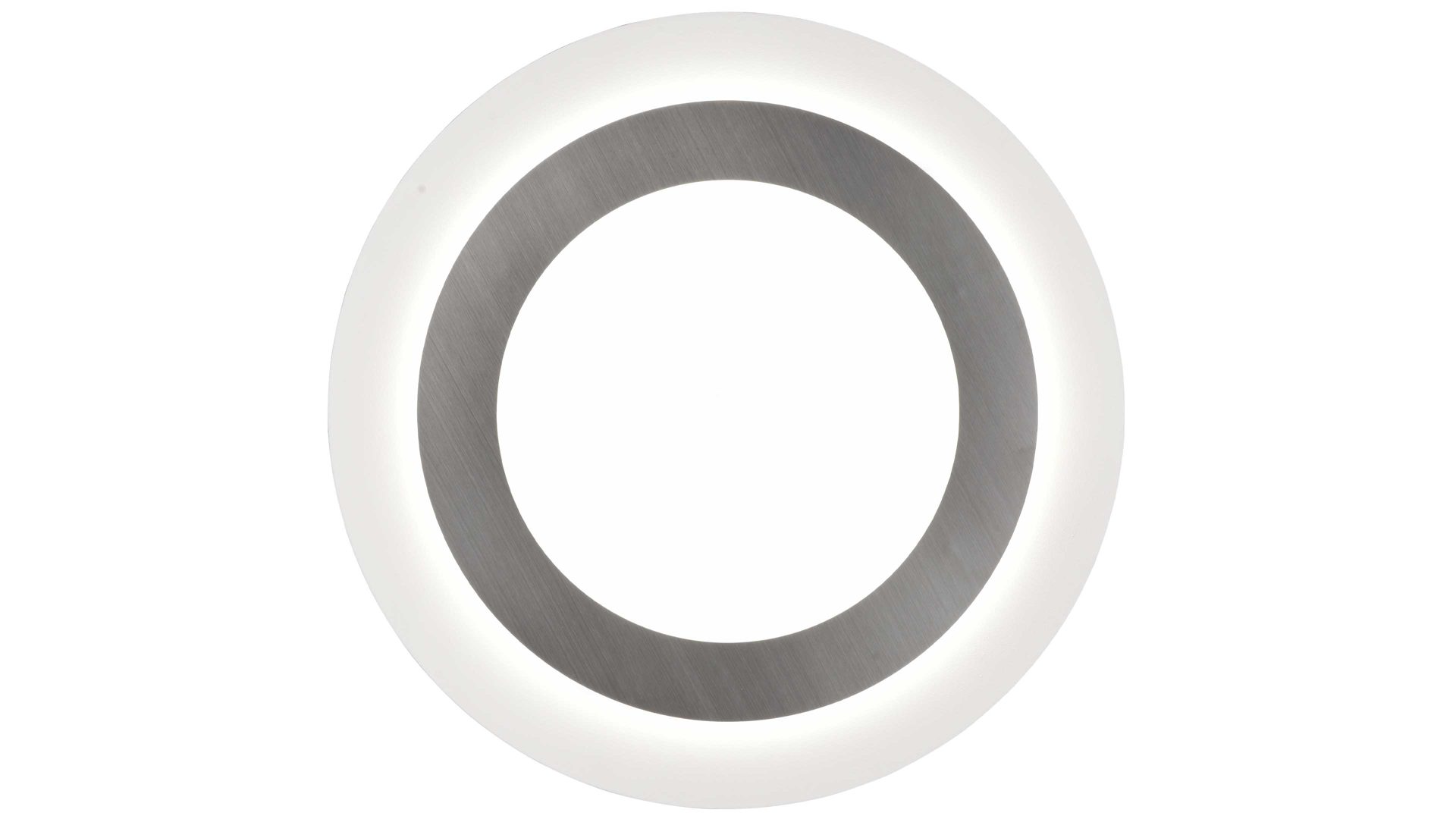 Deckenleuchte Trio lighting for you aus Metall in Nickel Trio Leuchten Serie Morgan Nickel & Weiß - Durchmesser ca. 45 cm