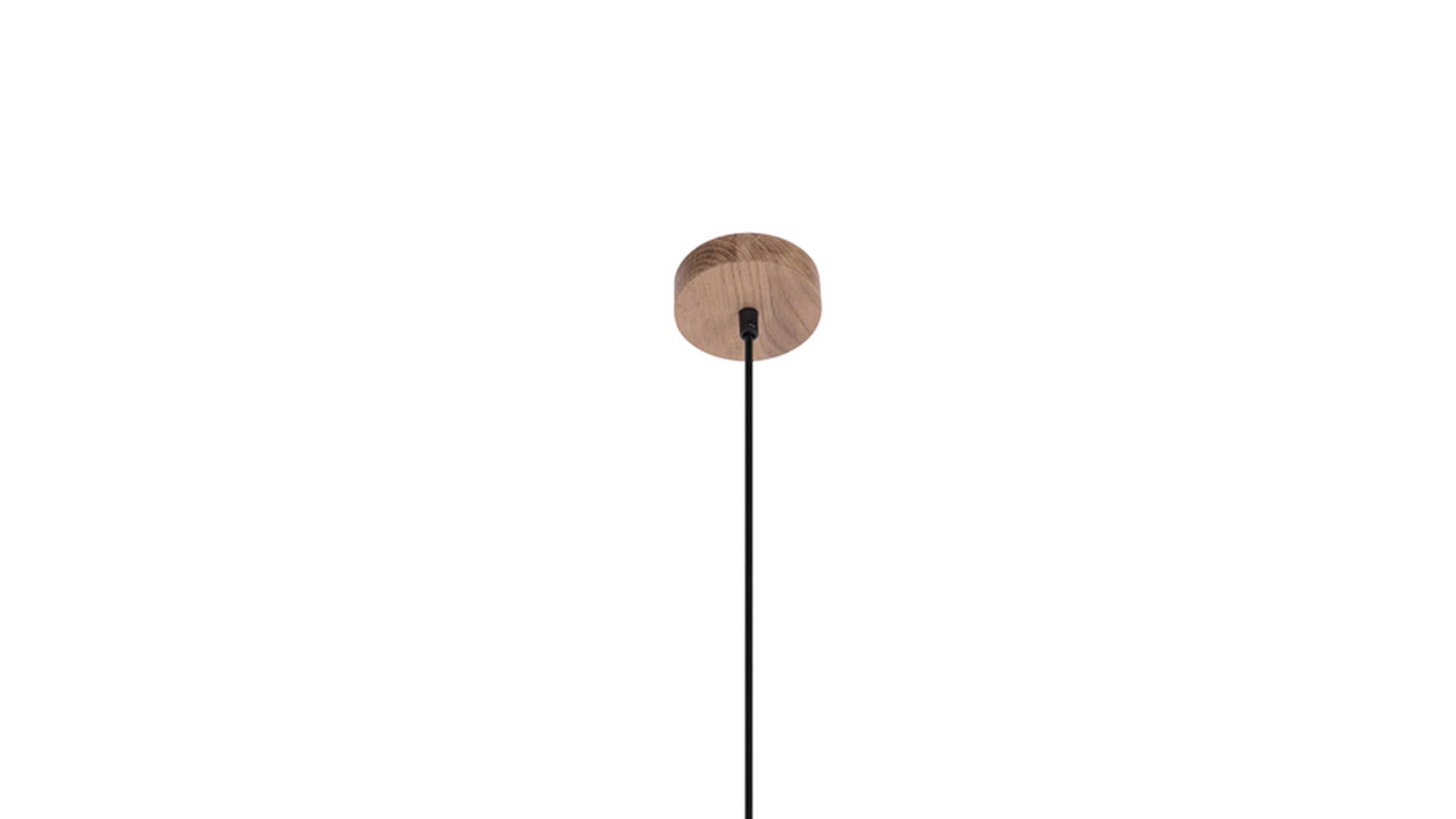 Pendelleuchte Spot light aus Glas in Weiß SPOT LIGHT Leuchten Serie Mostar - Hängelampe weißes Glas & Eichenholz - Durchmesser ca. 10 cm