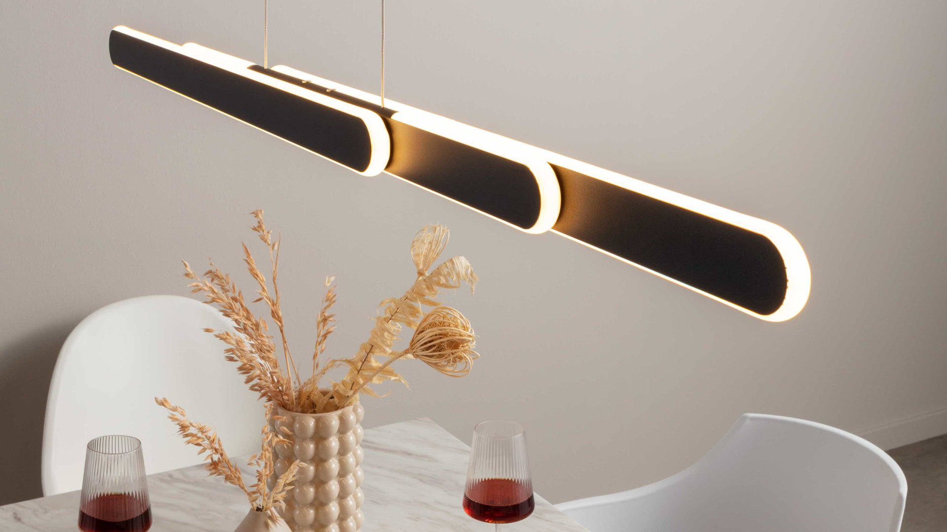 Pendelleuchte Trio lighting for you aus Metall in Schwarz TRIO Hängelampe Helios mattschwarzes Metall - Länge ca. 130 cm