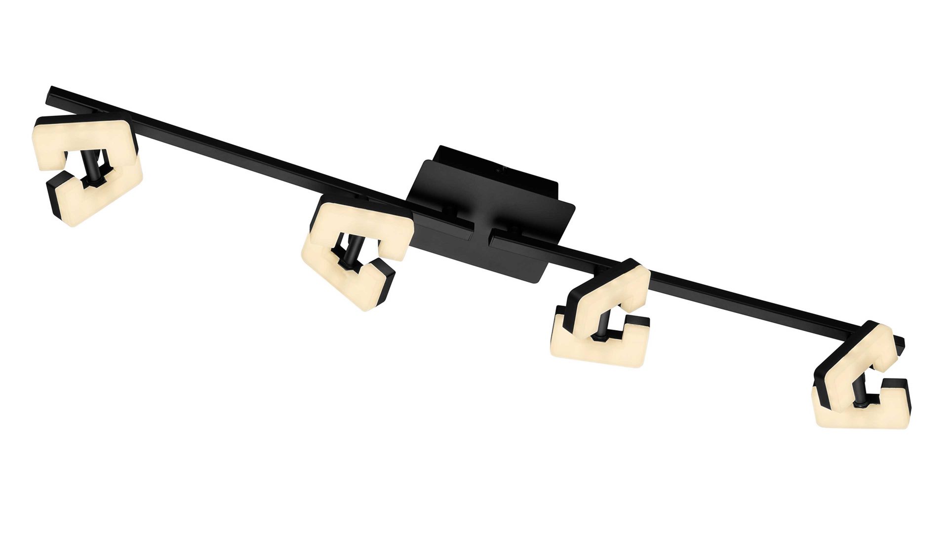 Strahler / Spot Fh fischer & honsel aus Metall in Schwarz FH Leuchten Serie Ray - Deckenlampe als Deckenstrahler sandschwarzes Metall - Länge ca. 78 cm