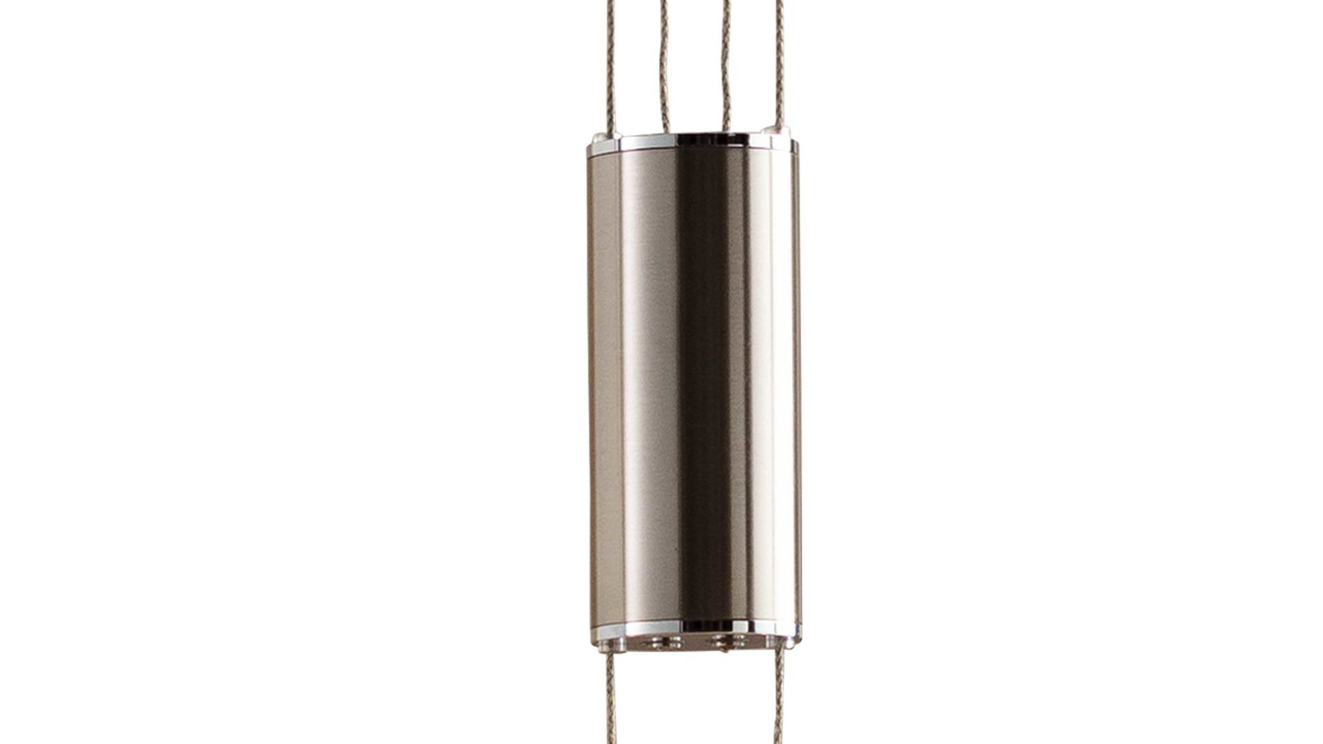 Pendelleuchte Fh fischer & honsel aus Glas in Weiß FH Hängelampe Larin Nickel matt & opalweißes Glas - Länge ca. 100 cm