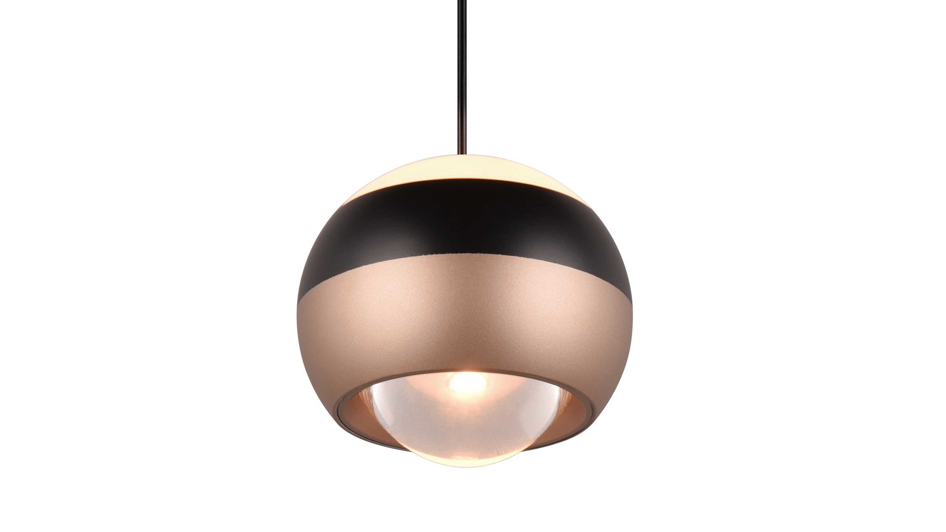 Pendelleuchte Trio lighting for you aus Metall in Schwarz TRIO Leuchten Serie Orbit - Hängelampe mattschwarzes Metall - Durchmesser ca. 30 cm