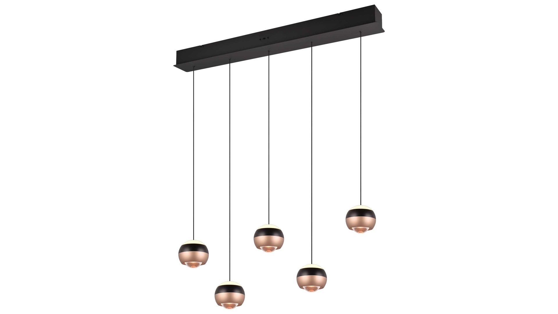 Pendelleuchte Trio lighting for you aus Metall in Schwarz TRIO Leuchten Serie Orbit - Hängelampe mattschwarzes Metall - Länge ca. 100 cm