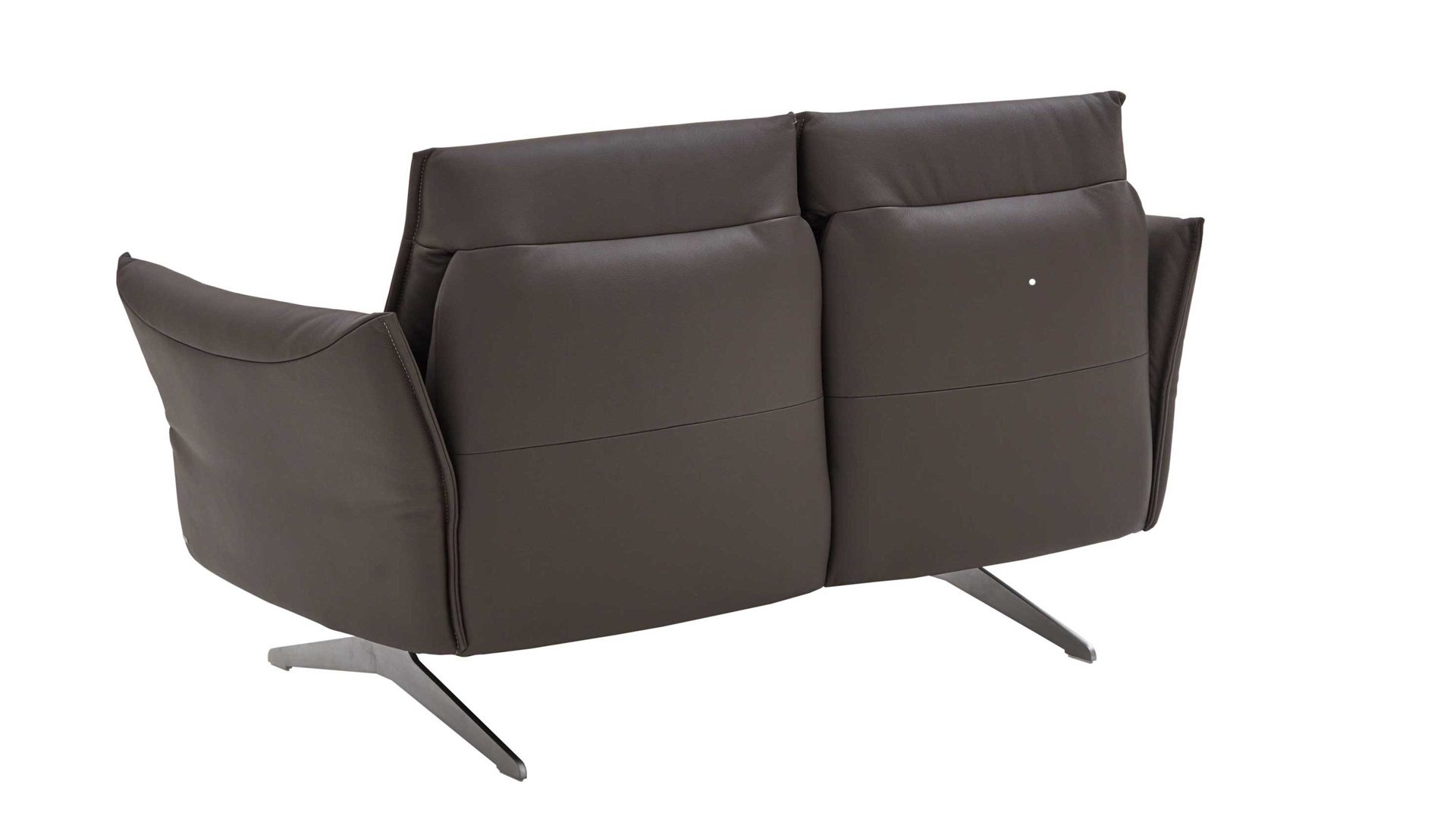 Zweisitzer Koinor aus Leder in Braun KOINOR Vineto - Zweisitzer carbonefarbenes Leder Bull & Schwertkufen - Breite ca. 156 cm