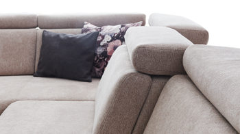 Ecksofa Dietsch. aus Stoff in Rosa Polsterprogramm Rhodos - Ecksofa rosefarbener Stoff Mito - ca. 210 x 290 cm