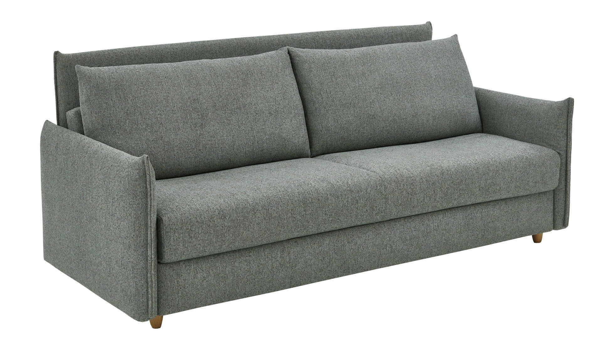 Schlafsofa Bali aus Stoff in Grün Schlafsofa Grande grüner Bezug 2505 & Holzfüße - Breite ca. 229 cm