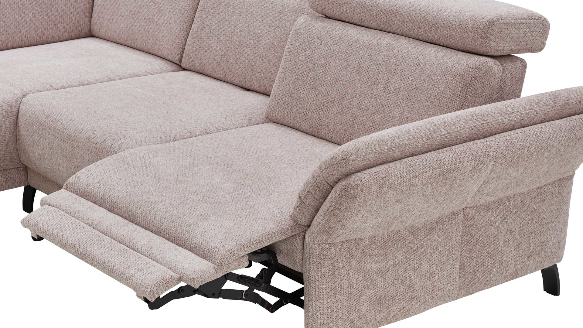 Funktion Dietsch. aus Metall in Transparent Polsterprogramm Rhodos -  motorischer Fußauszug einseitig Funktions-Mehrpreis