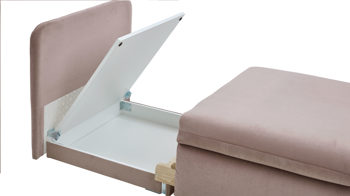 Schlafsessel Restyl aus Stoff in Rosa Schlafsessel Emma rosafarbener Stoffbezug 6565 & Rollen - Breite ca. 90 cm