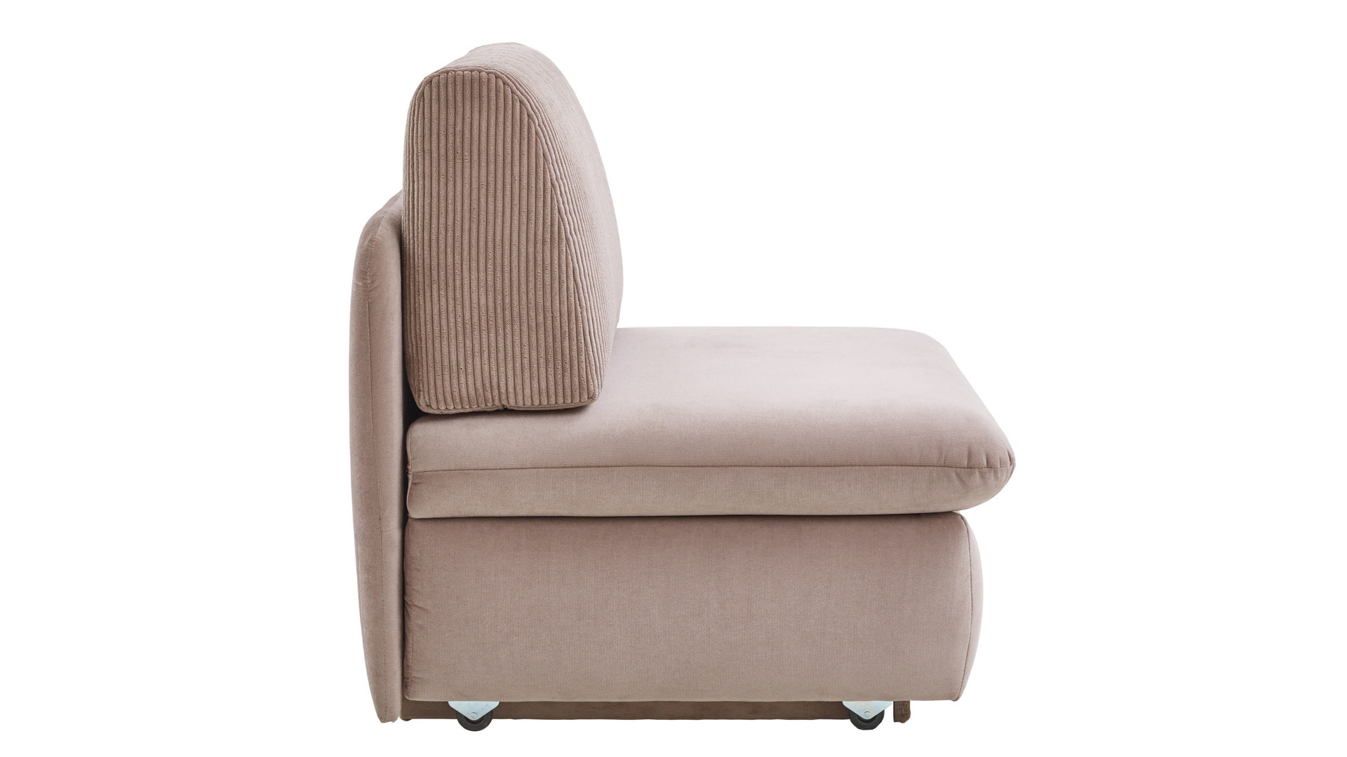 Schlafsessel Restyl aus Stoff in Rosa Schlafsessel Emma rosafarbener Stoffbezug 6565 & Rollen - Breite ca. 90 cm