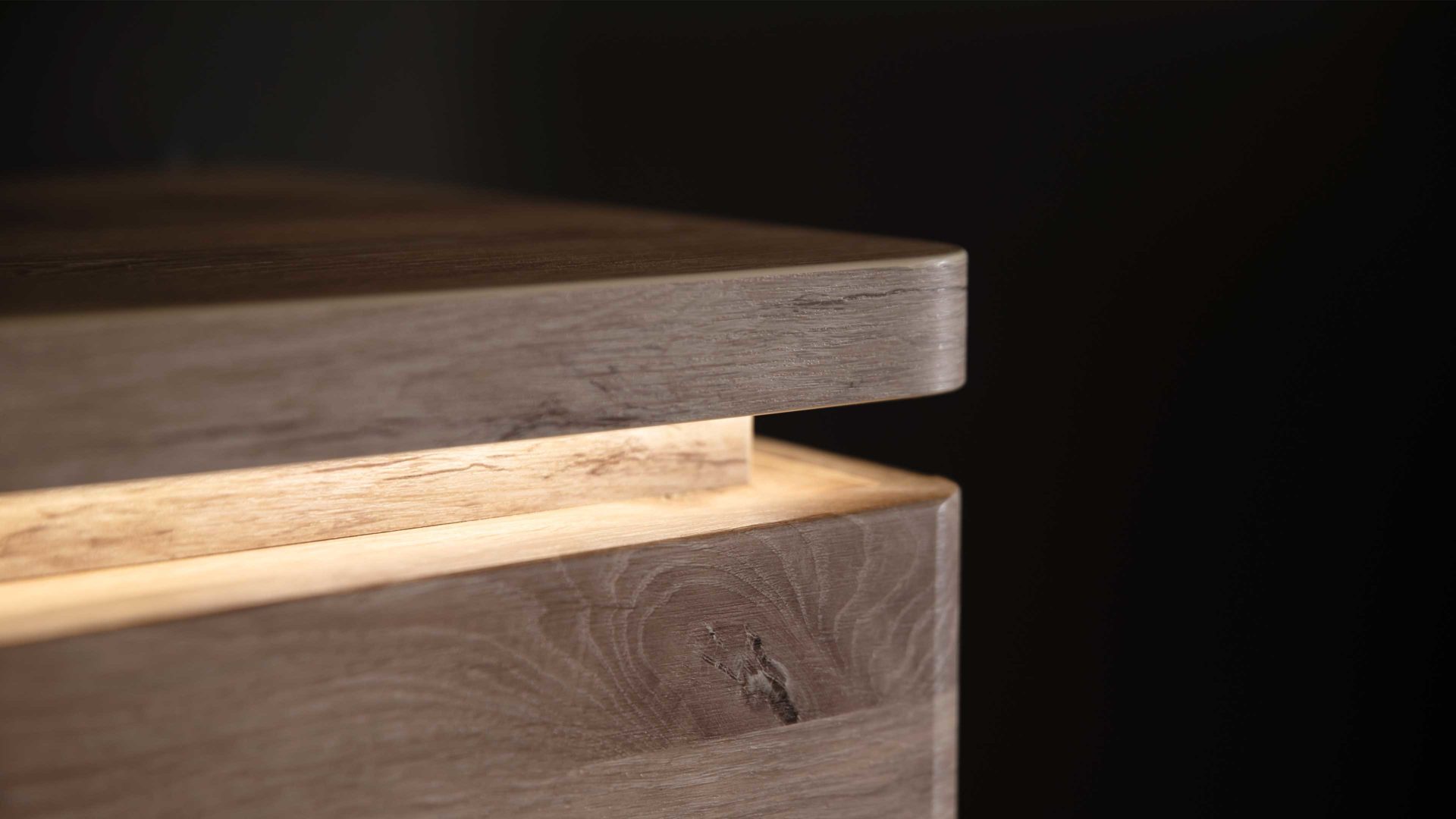 Sideboard Mca furniture aus Holz in Holzfarben Wohnprogramm Modena - Sideboard Viking Eiche - zwei Türen, drei Schubladen, Breite ca. 170 cm