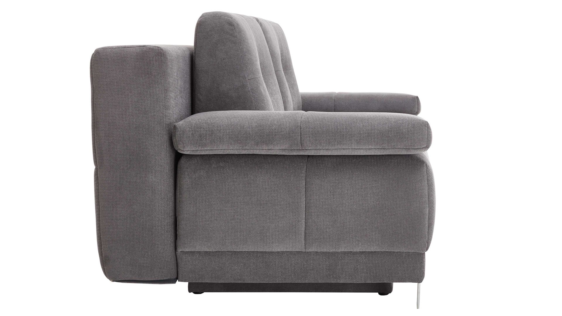 Schlafsofa Restyl aus Stoff in Grau Schlafsofa Lilo grauer Bezug 6839 & Chromfüße - Breite ca. 202 cm