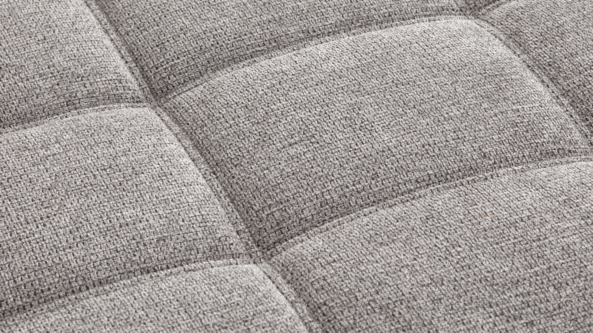 Ecksofa KAWOO aus Stoff in Hellgrau KAWOO Serie 8334 - Ecksofa platingraue Chenille GFS 49 & schwarze Holzfüße H61-250 - Stellfläche ca. 214 x 299 cm