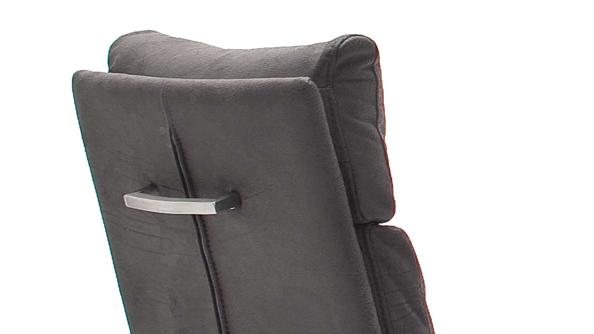 Schwingstuhl Mca furniture aus Kunstfaser in Grau Schwingstuhl Pia als Sitzmöbel graues Antiklook-Kunstleder BX & Edelstahlgestell
