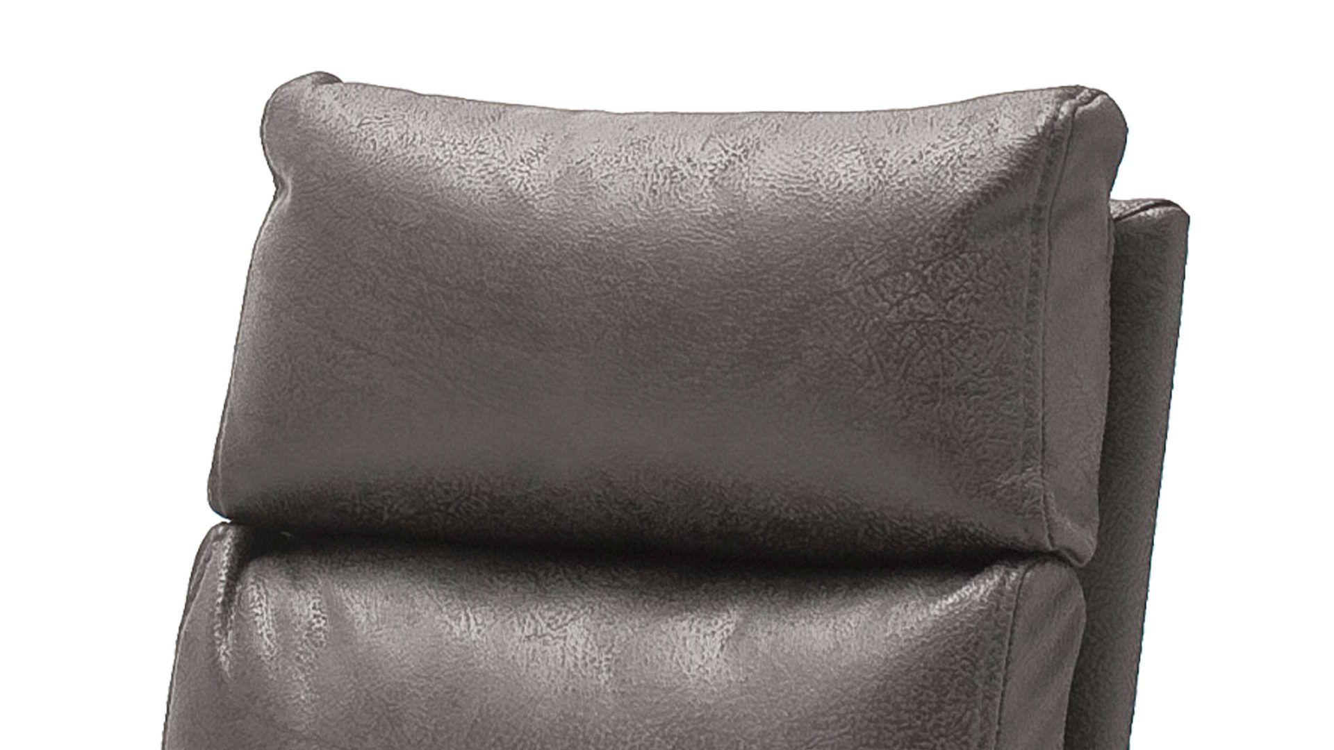 Schwingstuhl Mca furniture aus Kunstfaser in Grau Schwingstuhl Pia als Sitzmöbel graues Antiklook-Kunstleder BX & Edelstahlgestell