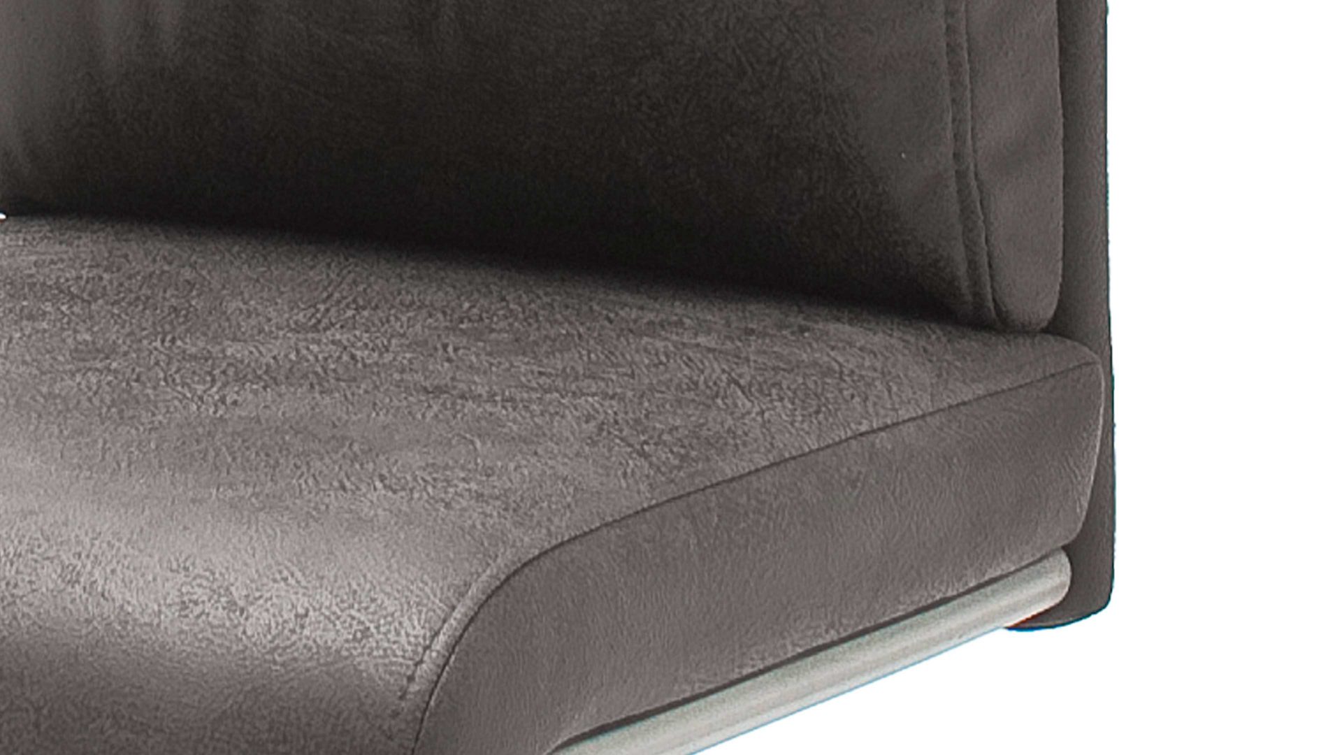 Schwingstuhl Mca furniture aus Kunstfaser in Grau Schwingstuhl Pia als Sitzmöbel graues Antiklook-Kunstleder BX & Edelstahlgestell