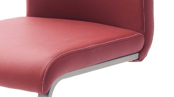 Schwingstuhl Mca furniture aus Kunstfaser in Rot Schwingstuhl bzw. Freischwinger Paulo I bordeauxfarbenes Kunstleder BO & Edelstahl