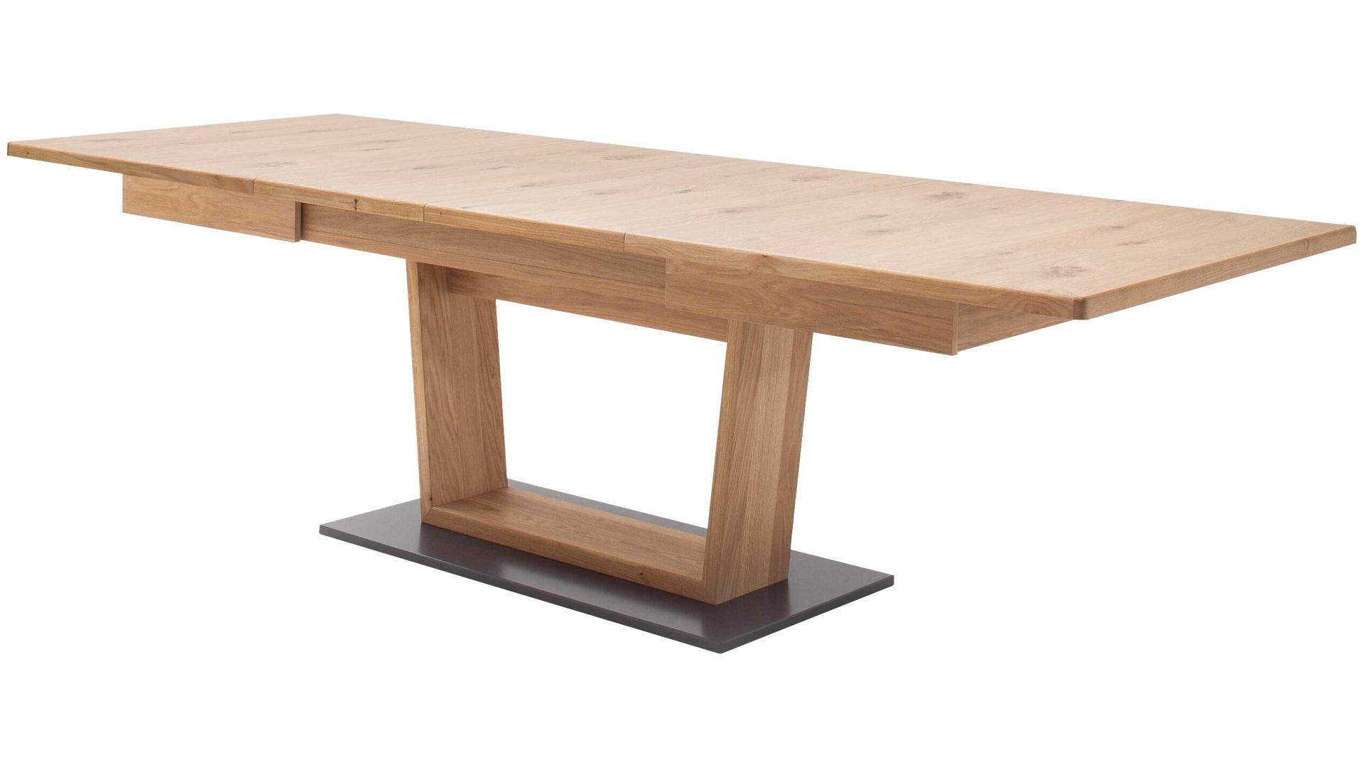 Auszugtisch Mca furniture aus Holz in Holzfarben Wohnprogramm Portland - Esstisch mit Funktion Bianco geölte Asteiche – ca. 180-280 x 100 cm