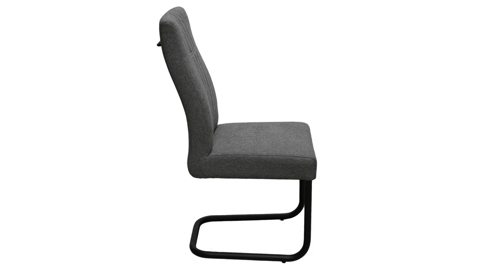 Schwingstuhl Standard furniture factory aus Kunstfaser in Dunkelgrau Schwingstuhl Gardone pechschwarzer Strukturstoff Jet Black Fly 5522