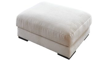 Polsterhocker A. z. iwaniccy aus Stoff in Beige Polsterprogramm Spirit - XXL-Polsterhocker cremefarbener Breitcord Lincoln 03 - Breite ca. 110 cm