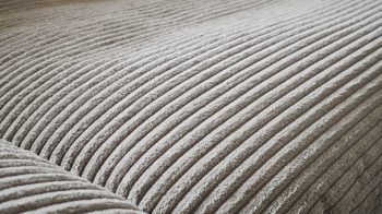 Ecksofa A. z. iwaniccy aus Stoff in Hellgrau Polsterprogramm Spirit - Ecksofa hellgrauer Breitcord Lincoln 86 - Stellfläche ca. 333 x 223 cm