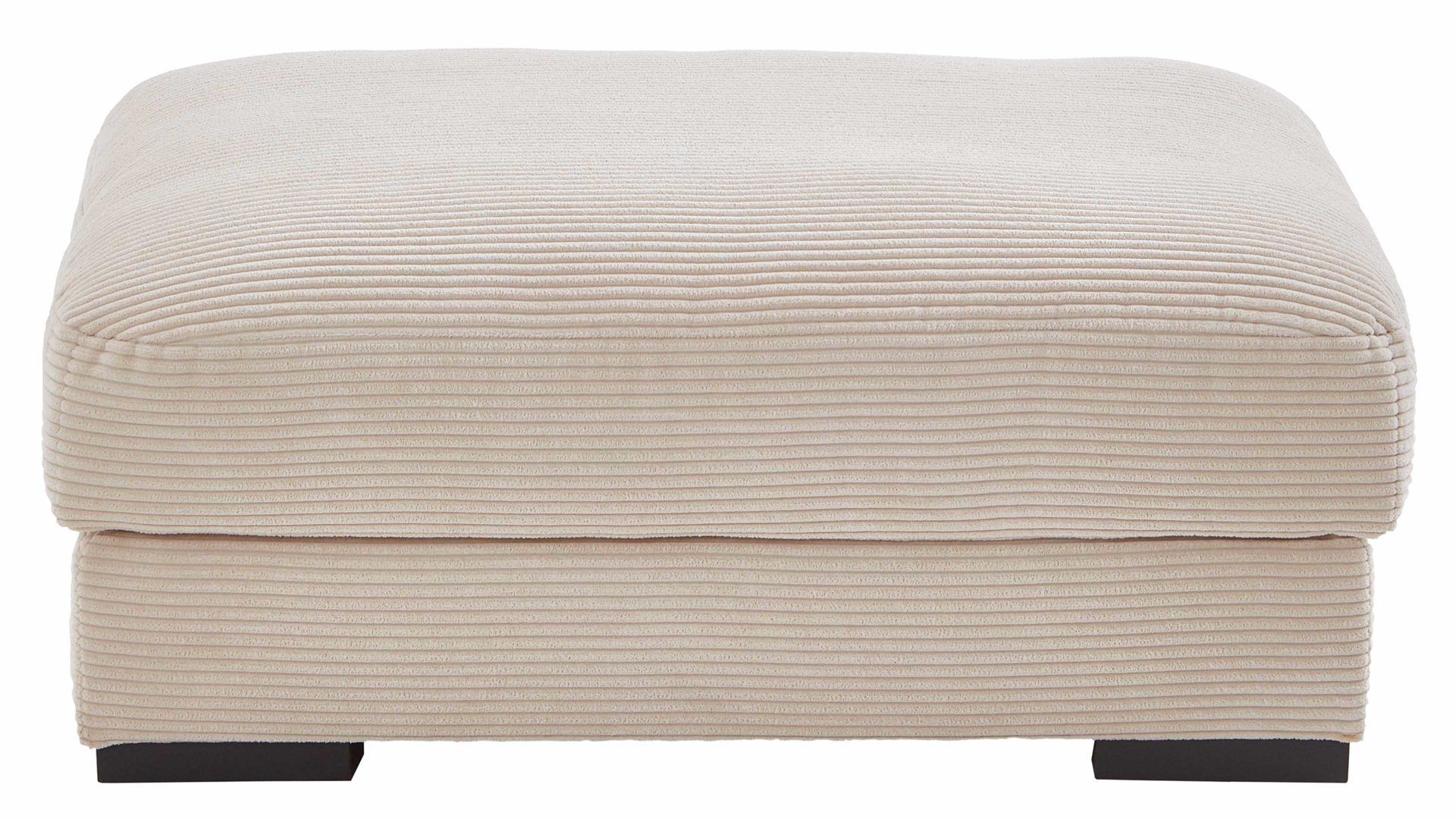 Polsterhocker A. z. iwaniccy aus Stoff in Beige Polsterprogramm Spirit - XXL-Polsterhocker cremefarbener Breitcord Lincoln 03 - Breite ca. 110 cm