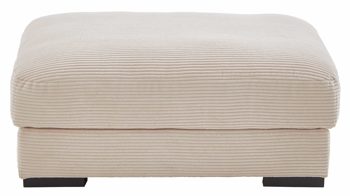 Polsterhocker A. z. iwaniccy aus Stoff in Beige Polsterprogramm Spirit - XXL-Polsterhocker cremefarbener Breitcord Lincoln 03 - Breite ca. 110 cm