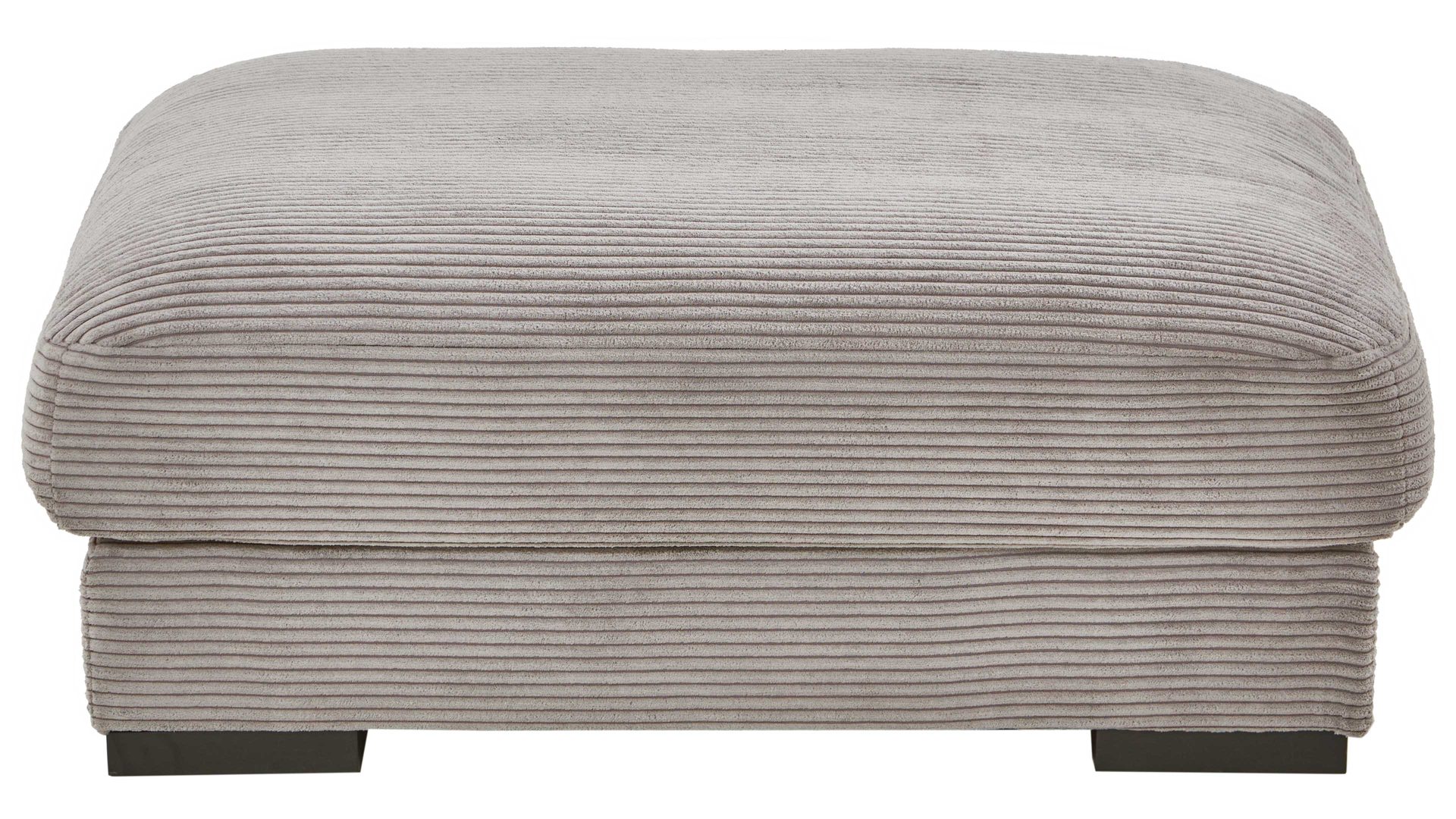 Polsterhocker A. z. iwaniccy aus Stoff in Hellgrau Polsterprogramm Spirit - XXL-Polsterhocker hellgrauer Breitcord Lincoln 86 - ca. 110 x 80 cm