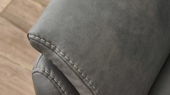 Recamiere Steinpol polsteria aus Stoff in Grau Polsterprogramm Relaxa 6.0 Plus PSG XC - Recamiere graue Mikrofaser Kevin - Länge ca. 198 cm