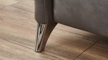 2,5-Sitzer Steinpol polsteria aus Stoff in Grau Polsterprogramm Relaxa 6.0 Plus PSG XC - 2,5-Sitzer graue Mikrofaser Kevin - Länge ca. 166 cm