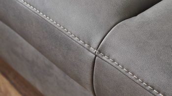 Recamiere Steinpol polsteria aus Stoff in Grau Polsterprogramm Relaxa 6.0 Plus PSG XC - Recamiere graue Mikrofaser Kevin - Länge ca. 198 cm