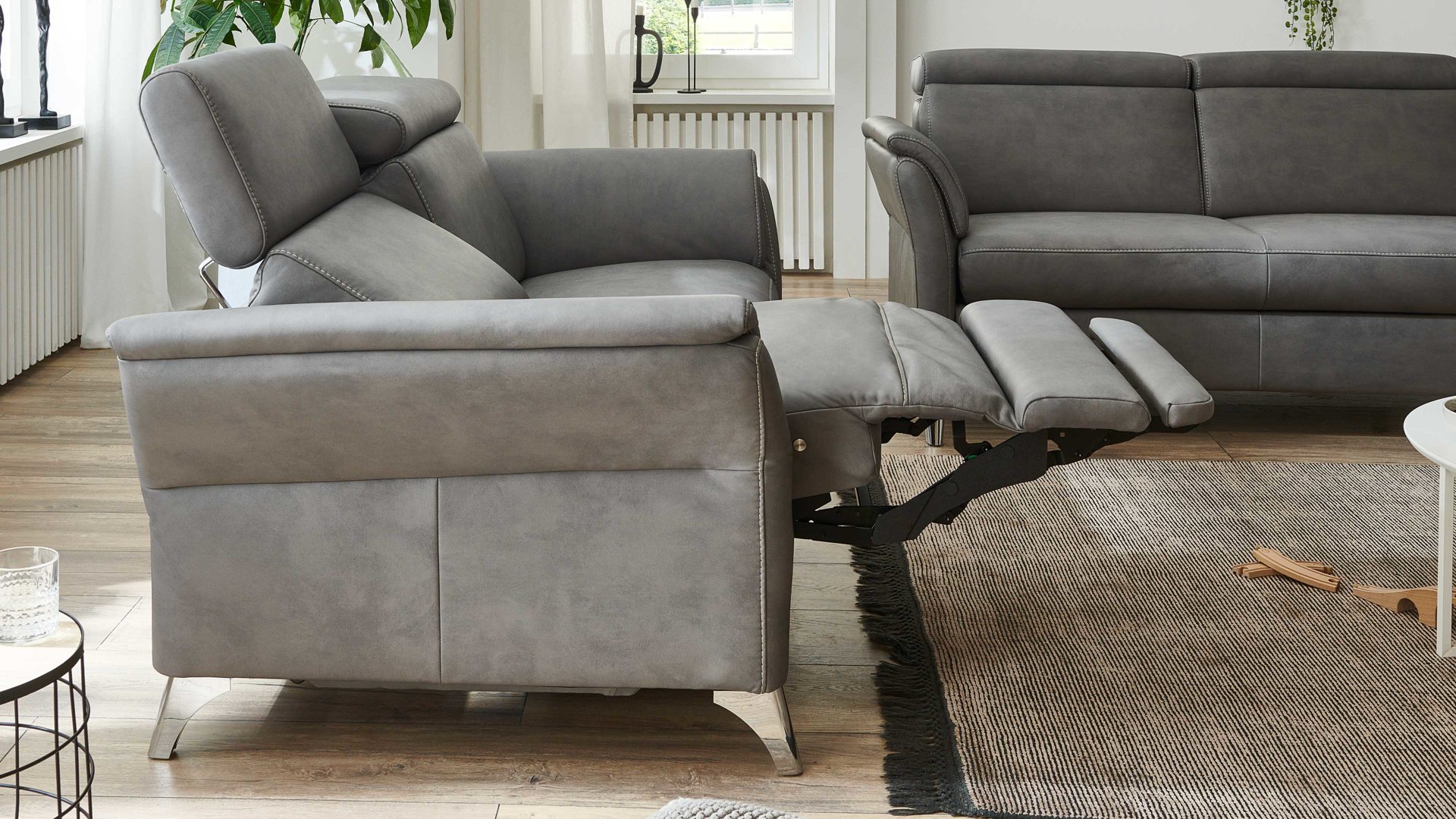 Funktion Steinpol polsteria aus Metall in Transparent Polsterprogramm Relaxa 6.0 Plus PSG XC - TV-Funktion Premium zwei Motoren