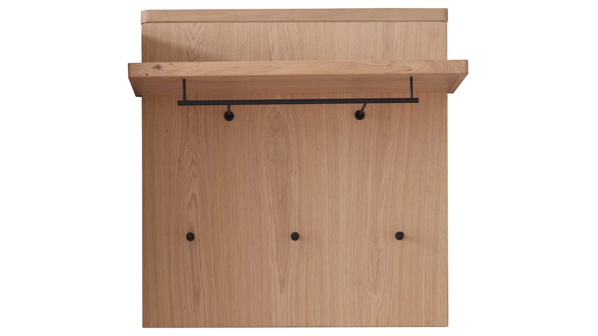 Wandgarderobe Mca furniture aus Holz in Holzfarben Garderobenprogramm Barcelona - Wandgarderobe geölte Wildeiche – ca. 98 x 93 x 30 cm