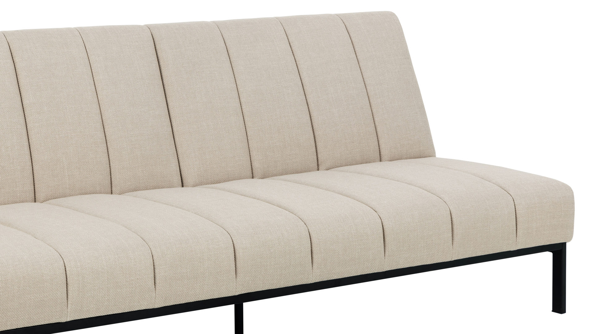 Schlafsofa Actona group aus Stoff in Beige Schlafsofa Caix beiger Bezug Basel 24 - Länge ca. 198 cm