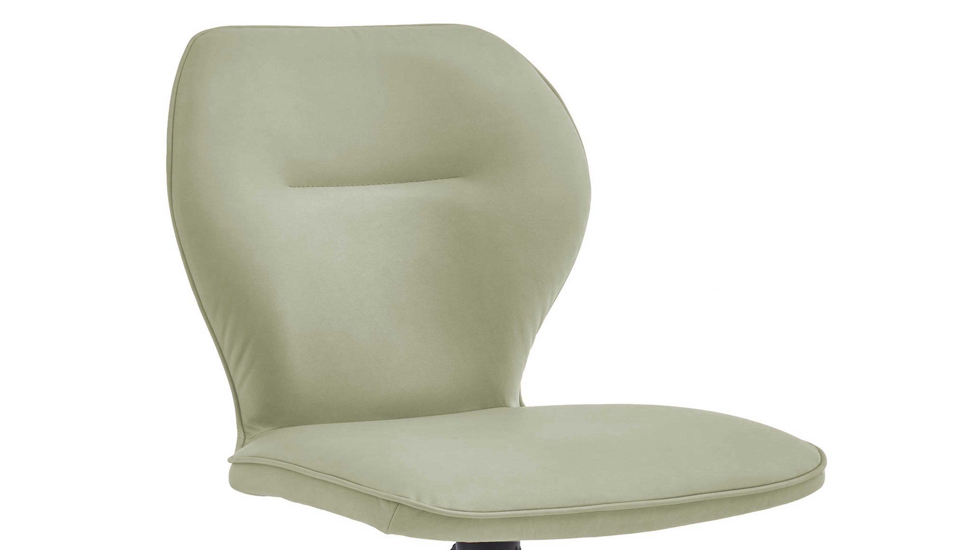 Polsterstuhl Niehoff sitzmoebel aus Stoff in Hellgrün NIEHOFF SITZMÖBEL Cloudy - Vierfußstuhl mit Drehfunktion lindgrüne Mikrofaser Gavin & schwarzes Metallgestell