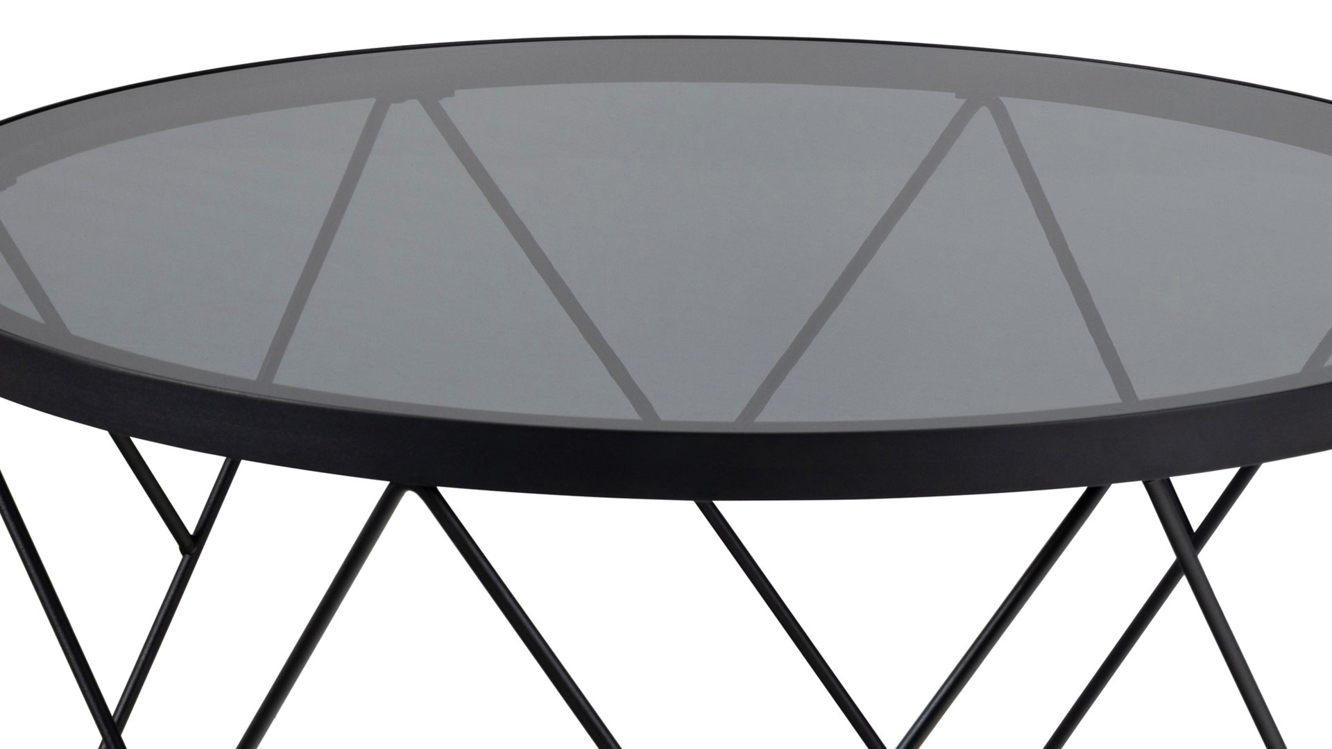 Couchtisch Actona group aus Glas in Schwarz Couchtisch Halstow Rauchgrau & Schwarz – ca. 80 cm Durchmesser