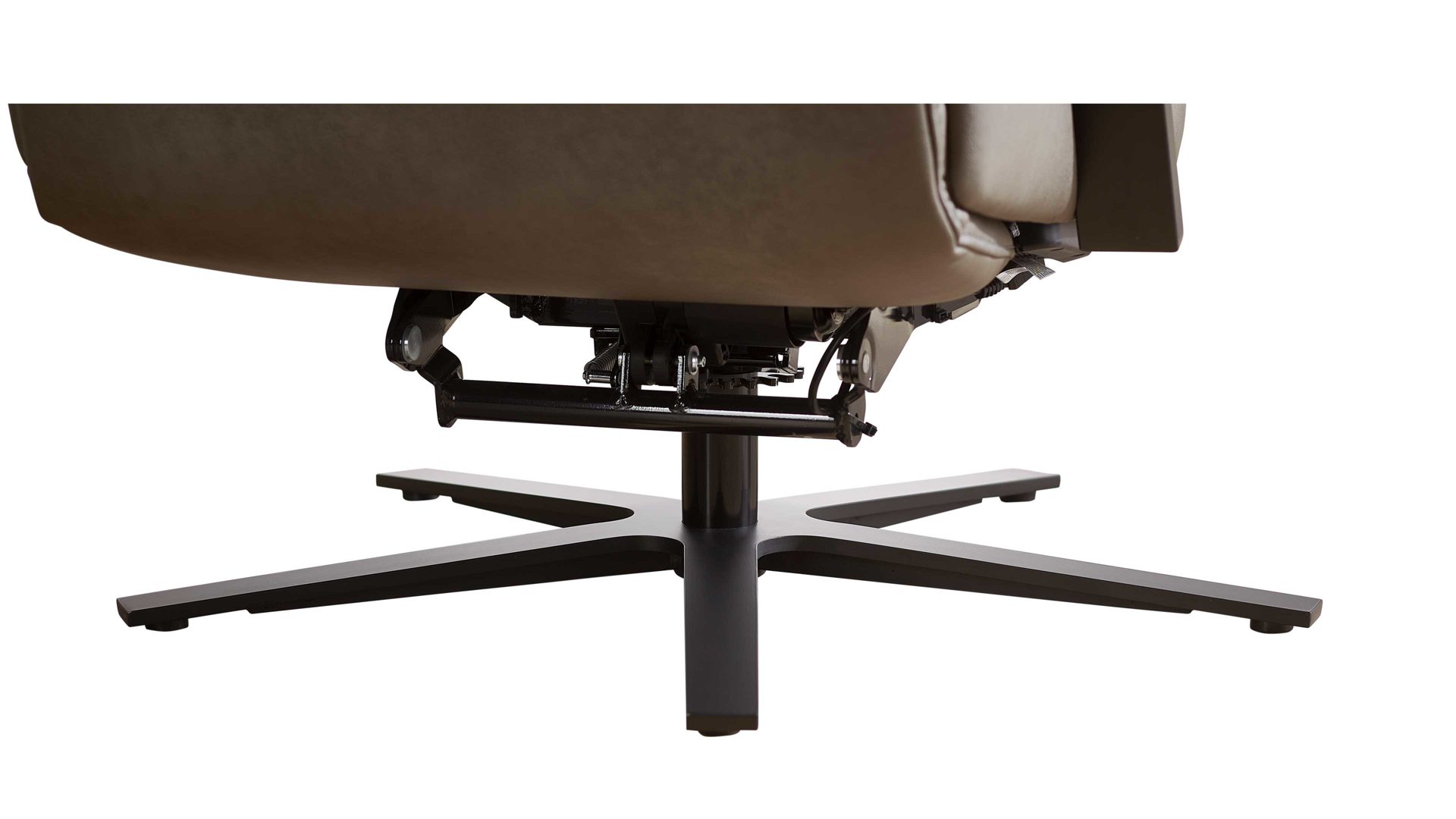 Relaxsessel Steinpol polsteria aus Leder in Grau Sesselprogramm Relaxa Feeling Design  Lazyline - Relaxsessel grauer Lederbezug Evita & schwarzer Sternfuß