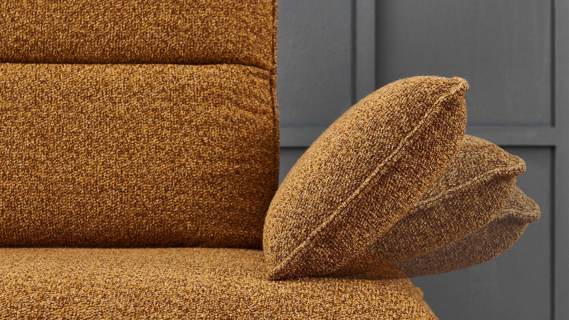 Ecksofa Koinor aus Stoff in Hellbraun KOINOR Polstermöbel Serie Caio - Ecksofa hellbrauner Stoffbezug Intense 35 & Metallfüße - Stellfläche ca. 161 x 236 cm