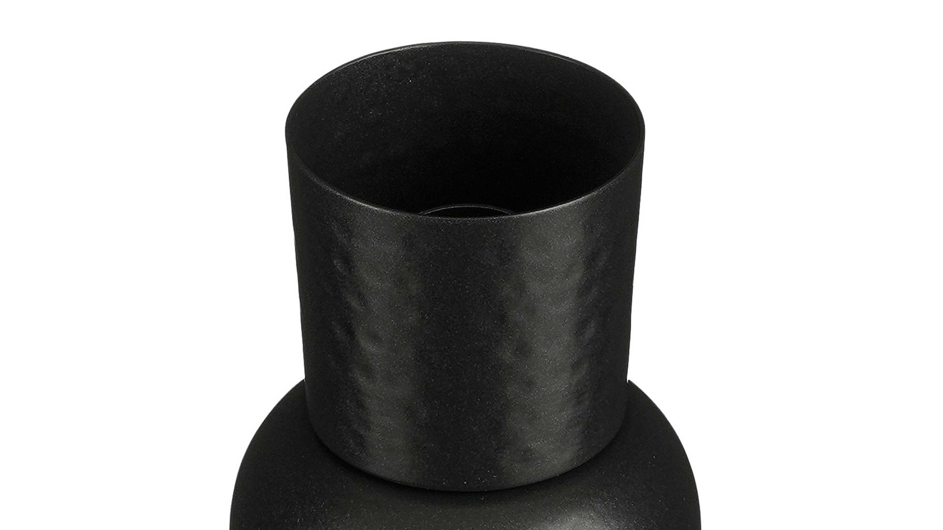 Kerzenständer Edelman® aus Metall in Schwarz Kerzenhalter Rizzo schwarzes Metall - Höhe ca. 16 cm