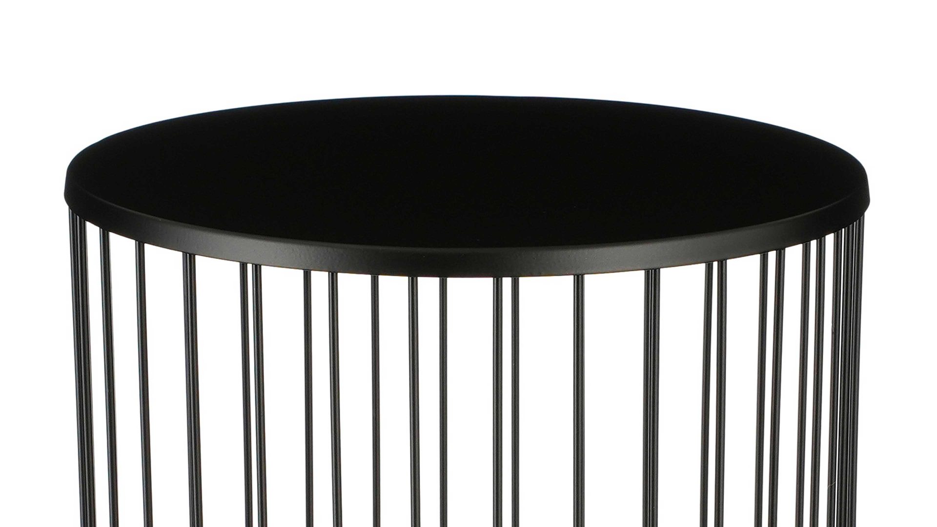 Beistelltisch Edelman® aus Metall in Schwarz Metall-Beistelltisch Adamo schwarzes Eisen - Höhe ca. 38 cm