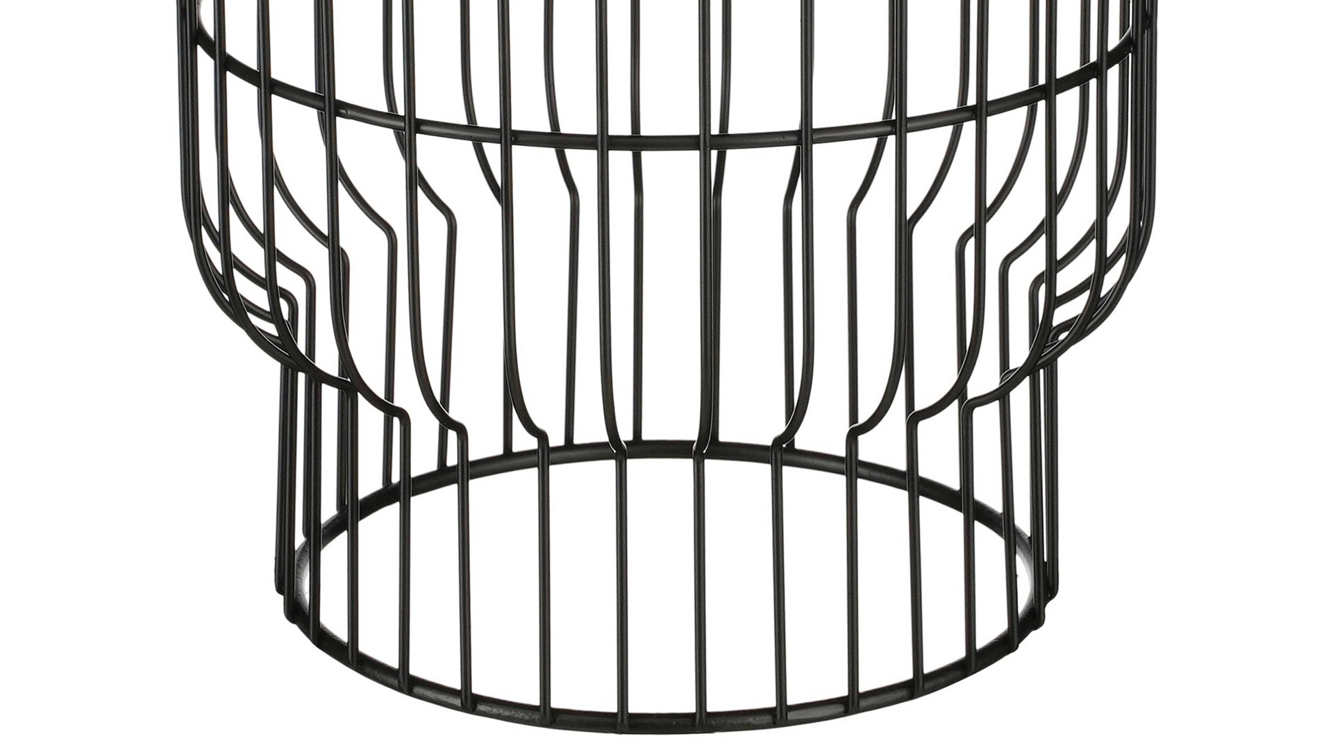 Beistelltisch Edelman® aus Metall in Schwarz Metall-Beistelltisch Adamo schwarzes Eisen - Höhe ca. 38 cm