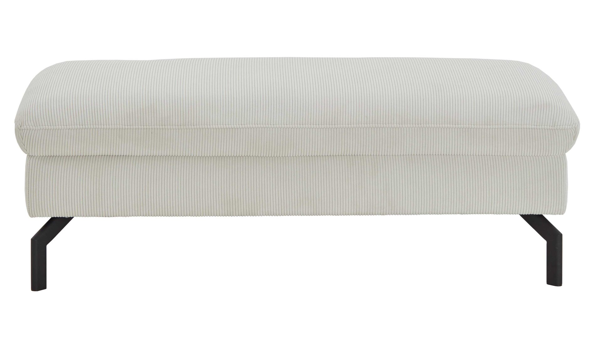 Polsterhocker modulmaster aus Stoff in Weiß Modulmaster MM-ZE1126 - XXL-Hocker naturweißer Feincord - ca. 125 x 62 cm